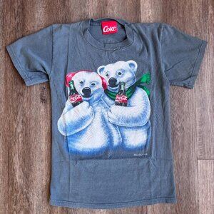 Vintage 1994 Coca-Cola Polar Bear T-Shirt - size womens small kids xl